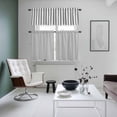 thumbnail image 4 of Black Striped Kitchen Curtains, Black White Stripes Farmhouse Kitchen Curtains and Valances Set of 3, Light Filtering Tailored Tier Curtain 36 Inch Length Drapes for RV Cafe Bathroom Bedroom, 4 of 8