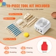 thumbnail image 6 of VEVOR Mini Pottery Wheel, 0-320RPM Adjustable Speed Detachable Basin Forming Machine, 2.56in/3.94in 2 Turntables Electric Ceramic Wheel Machine, 18pcs Accessories, for Art Craft Work Home DIY, White, 6 of 9