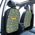 thumbnail image 3 of Naloa Mushrooms And Rainbows 2Pcs Anti-Kick Back Seat Cover Kick Mat, Car Seat Protector with 3 Storage Pockets, 3 of 8