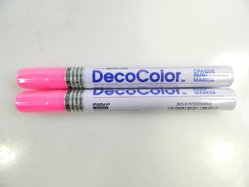 Two (2) Deco Color Marvy Uchida Broad Line Opaque Paint Marker (Rosemarie)  