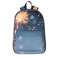 Uemuo Gold And Blue Fireworks Pattern Backpack for Work and Travel