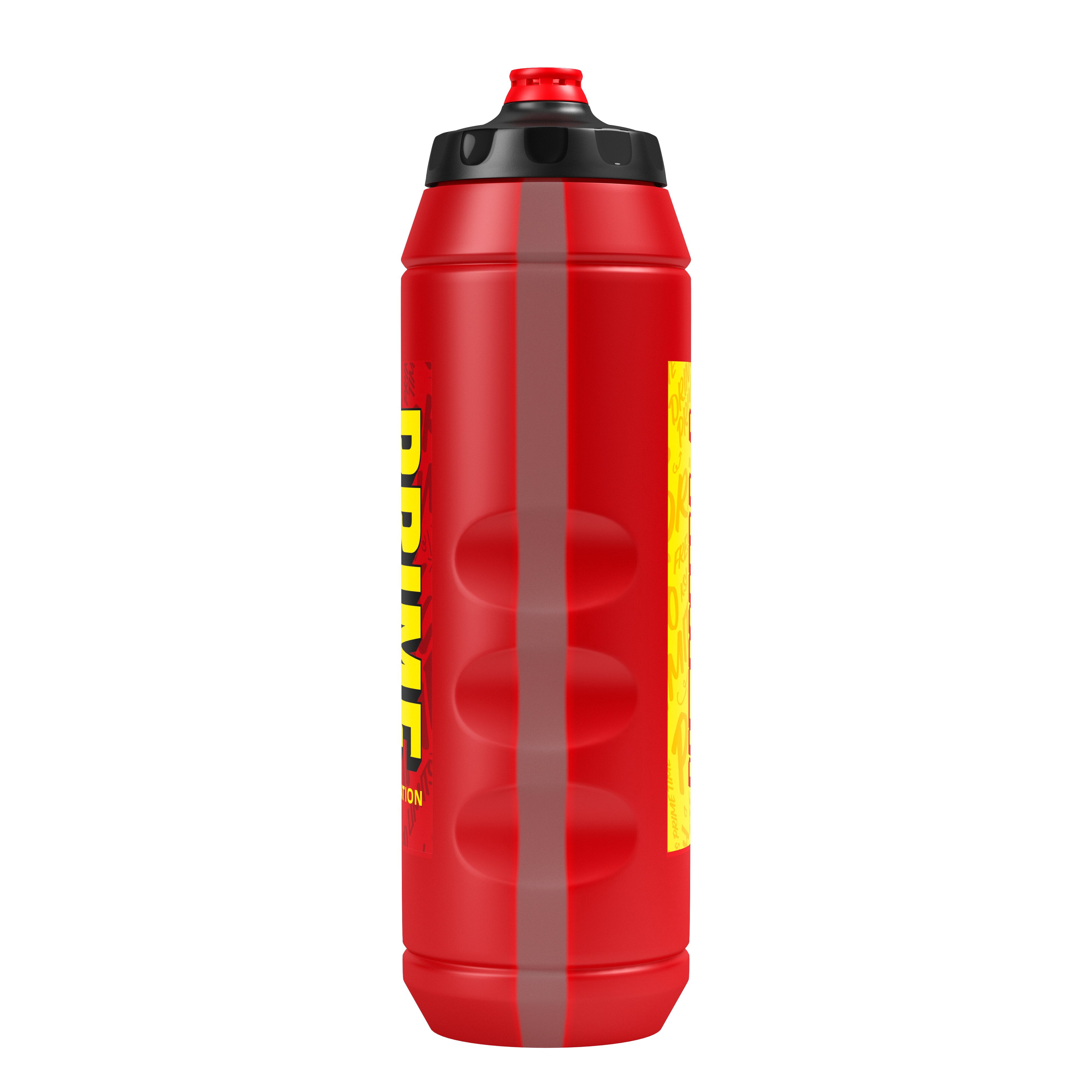 NEW PRIME Hydration Squeeze Bottle, 1L - Red & Yellow Special Edition