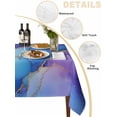 thumbnail image 2 of Abstract Ombre Blue Purple Marble Table Cloth 54x108 Inch Rectangle, Modern Art Waterproof Tablecloth Washable Table Cover for Party Picnic Dinner Decor, 2 of 9