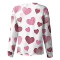 thumbnail image 3 of FrzhBrz Valentines Day Prints Women Scrubs Top Stretchy Love Heart Printed Long Sleeve Scrub Tops Snap Front Casual Loose Valentines Nurse Uniforms, 3 of 3