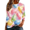 thumbnail image 2 of Royisotas Easter Shirts for Women - Happy Easter 3/4 Sleeve Shirts Easter Bunny Graphic Tee Casual Easter Gift Tops, 2 of 9