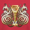 thumbnail image 3 of CafePress - Norse Valknut Dragons Dark T Shirt - Men's Classic Graphic Cotton T-Shirt, 3 of 4