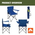thumbnail image 5 of Ozark Trail Quad Folding Camp Chair with Cup Holder, Blue, 5 of 12