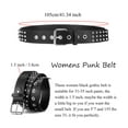 thumbnail image 3 of Studded Belt Women Y2K Spike Belts Black Girl Woman Stud Punk Waist Belt for Halloween Cosplay, 3 of 6