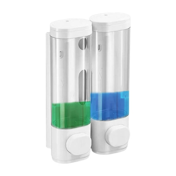 Dispensador Jabón Manual Recargable 300 Ml para El Restaurante Del Hotel en Casa (blanco 2 Cabezales)