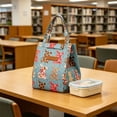 thumbnail image 3 of Insulated Lunch Bag Reusable Hawaii Floral Print Tote Proof Thermal Bag Large Capacity Ideal for Work School Picnics, 3 of 6