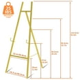 thumbnail image 7 of Yacona Easel Stand for Sign, Adjustable Metal Easels for Display with Adjustment Chain, Heavy Duty Poster Stand, for Wedding Sign, Poster, Painting, Displays, Gold, 7 of 7