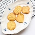 thumbnail image 4 of 5Pcs/Set Cookie Cutter Stamp Shell Shaped Madeleine Fish Chestnut Toast Pattern Biscuit Mold Set Hand Pressure Fondant Cake Tool, 4 of 6