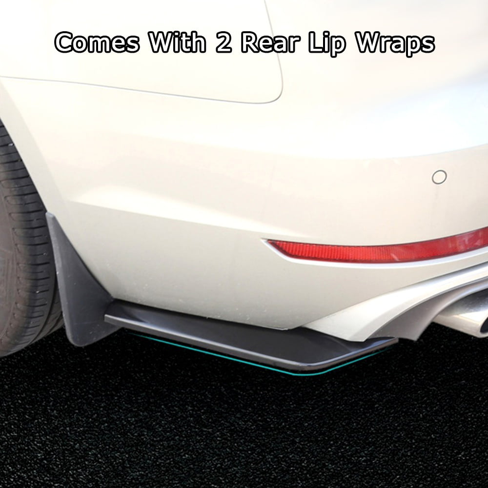 2x Carbon Fiber Rear Bumper Lip Diffuser Splitter Canard Protector Universal