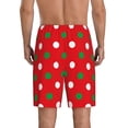 thumbnail image 3 of Gaeub White and Green Polka Dot Printed Men's Short Pajama Pants, Lightweight Lounge & Sleep Bottoms Keep You Cool - 3X-Large, 3 of 9