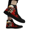 thumbnail image 5 of Coolcustomize Mens High Top Sneakers Lace-Up Gothic Designed Casual Steet Canvas Shoes for Women Red and Black Skull Shoes, 5 of 7