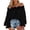 L-121Black592, variant on Women Blouse Summer Fashion Solid Color Long Sleeve Casual Loose Fit Off The Shoulder Comfort Fit Versatile Female Top For Everyday Wear,Blue,XXL