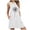 White, variant on IROINNID Shift Dress For Women Round Neckline Fashion Pocket Dandelions Casual Night Dresses Prints Elastic Waist Sleeveless Dress