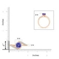 thumbnail image 4 of ANGARA Natural Prong-Set 1.45 ct Tanzanite Bypass Ring with Diamond Accents in 14K Rose Gold for Women (Size-7mm) | December Birthstone, Anniversary, Jewelry Gift for Women | Natural Tanzanite Ring, 4 of 8