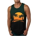 thumbnail image 2 of BXINGOHAI Men's Workout Tank Tops Sleeveless Gym Muscle Athletic T Shirts Casual Summer Beach Tops Today Sales Army Green,L, 2 of 4