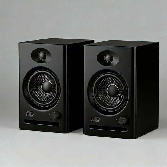 Solorage 60W Bluetooth 5.3 Computer Speakers, 2.0 Stereo for Desktop Laptop PC, 3.5mm AUX RCA USB, Ideal for Music & Gaming, Black 1 Pair