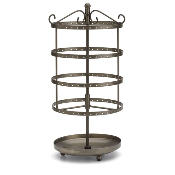 SSWBasics Small Tiered Round Rotating Jewelry Display - 3 Included - Jewelry Display -
