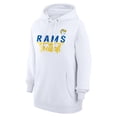 thumbnail image 2 of Women's G-III 4Her by Carl Banks  White Los Angeles Rams Graphic Fleece Pullover Hoodie, 2 of 3