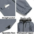 thumbnail image 5 of COOFANDY Men's Waterproof Rain Jacket with Hood Lightweight Windproof Outdoor Active Long Raincoat, 5 of 5