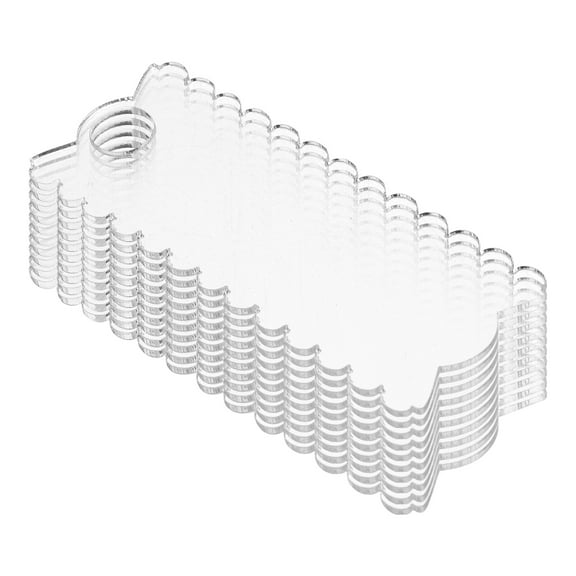 ELAYARD DIY Acrylic Name Tags for Tumbler Assorted Colors for Decor 10Pcs