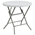 thumbnail image 1 of 32'' Round Granite White Plastic Folding Table, 1 of 9