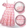 thumbnail image 6 of French Connection Girls' Off-Shoulder Floral Smocked Sundress with Ruffle for Kids (Sizes 4-16), 6 of 9