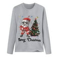thumbnail image 3 of Women's Chrismas Sweatshirt Funny Merry Chrismas Tree Graphic Tee Shirt Casual Long Sleeve Comfy Soft Tops, 3 of 3