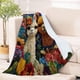 thumbnail image 5 of Uuiauoio Christmas Embroidery Throw Blanket 2D Printed Bohemian Style Sofa Cover Napping Shawl for Office Bedroom Living Room Air Conditioning Warm Lightweight Decorative Gift, 5 of 6