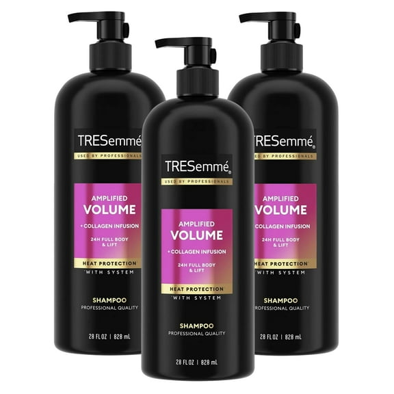 Tresemme Shampoo Amplified Volume Heat Protection 28 Ounce (828ml) (Pack of 3)