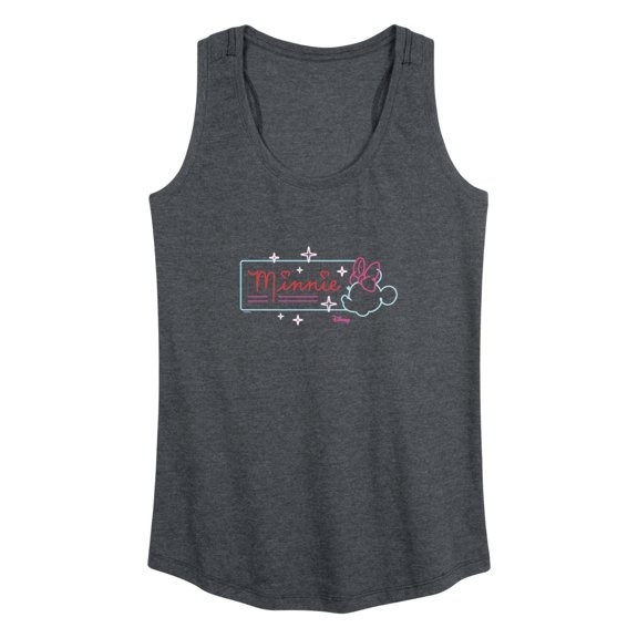 Disney - Minnie Mouse - Neon Minnie Sign - Women's Racerback Tank Top