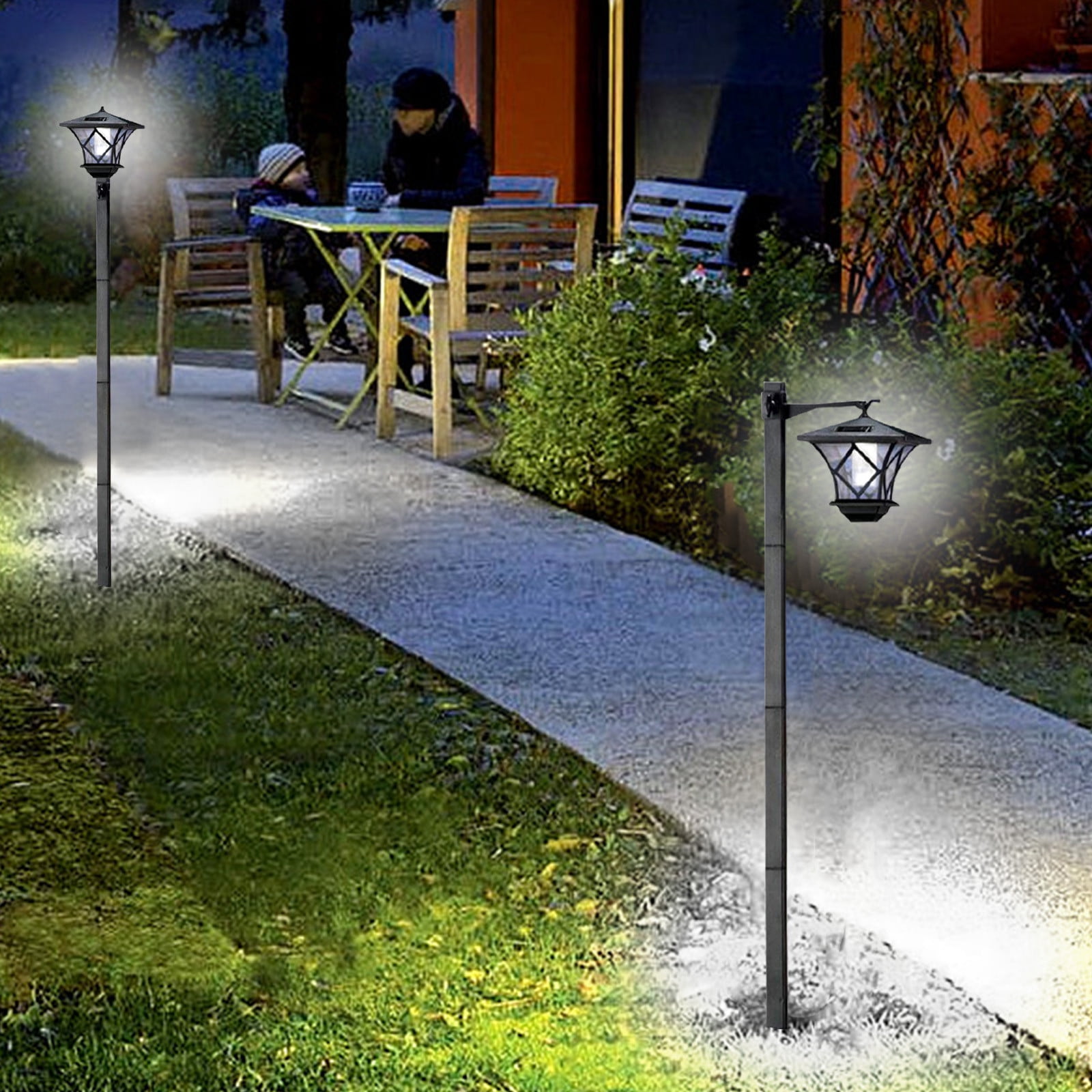 Lingouzi Outdoor Solar Garden Lights, Pack Copper Wire Waterproof Solar Garden Fireworks Lamp, 8 Modes Decorative Sparkles Stake Landscape Light For Garden Pathway Lawn Decor