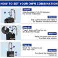 thumbnail image 3 of 50 Pieces Small Combination Lock 3 Digit Combination Lock Small Padlock, 3 of 4