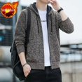 thumbnail image 3 of Suéter de punto tipo cárdigan a cuadros, sudaderas con capucha para hombre, camisetas azules, ropa de manga larga para hombre, ropa de otoño 100 % coreana, cálida y cálida para primavera X, 3 of 5