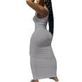 thumbnail image 3 of Gureui Women Sexy Sleeveless U-neck Dress Fashion Solid Color Dresses for Ladies Female, 3 of 5