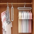 thumbnail image 4 of yuHome 3 Pack Magic 9-Hole Hangers Closet Organizer and Wardrobe Storage Space Saving Multifunctional Travel Hanger 360 Rotating Hanger Heavy Duty Plastic Hanger for Coats Wardrobe Organization, 4 of 10