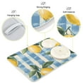 thumbnail image 3 of Yayeee Dish Drying Mat for Kitchen Counter 18"x24" Microfiber Absorbent Pad, Retro Lemon Leaves, 3 of 7