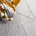 thumbnail image 6 of SAFAVIEH Marrakesh Maxwell Geometric Polyester Area Rug, Grey/Ivory, 6'7" x 6'7" Square, 6 of 8