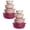 Red, variant on 4 Pcs Wide and Deep Nesting Plastic Small Mixing Bowls Food Storage Containers with Lid Portable Food Prep Containers Store & Serve Plastic Bowls for Kitchen, Fridge, 4 Sizes, Blue