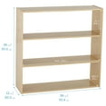 thumbnail image 2 of ECR4Kids Birch 3-Shelf Open Storage Cabinet, Wood Classroom & Home Storage Solution for Kids, 36" H, 2 of 5
