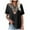 Black-02, variant on Mittory Womens Cotton Linen Short Sleeve Shirts Summer Mexican Embroidered Tops Cut V Neck Peasant Tunic Dressy Blouse