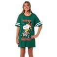 thumbnail image 7 of Peanuts Women's Christmas Happy Holidays Snoopy Nightgown Pajama Shirt Dress For Adults, 7 of 7