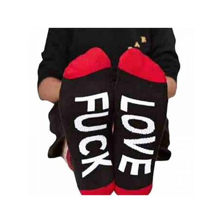 Easy Sock Knitting Patterns - Ropalia Women Men Socks Unisex Winter Soft Cotton Knit Warm Sports Socks Letter Pattern