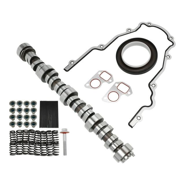 Árbol de levas de admisión y escape central Unique Bargains para Chevrolet Silverado 2500 HD 2002-2018 1 Pcs árbol de levas 1 Pcs kit de resortes de válvula 1 Pcs kit de sello de aceite 1 juego