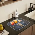 thumbnail image 5 of Yayeee Dish Drying Mat for Kitchen Counter 18" x 24" Microfiber Super Absorbent Coffee Decorative Pad, Watercolor Astronaut, 5 of 9