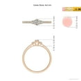 thumbnail image 4 of ANGARA Natural Oval and Diamond Three Stone Ring in 14K Rose Gold for Women (Size-4x3mm| Color-K| Clarity-I3) | April Birthstone, Anniversary, Jewelry Gift for Women | Natural Diamond Ring, 4 of 9
