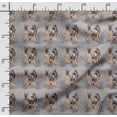 thumbnail image 2 of Soimoi Dog Printed, Japan Crepe SatinFabric, by The Yard 54 Inch Wide, Decorative Sewing Fabric for Dresses Kimonos Gowns, Gray, 2 of 5
